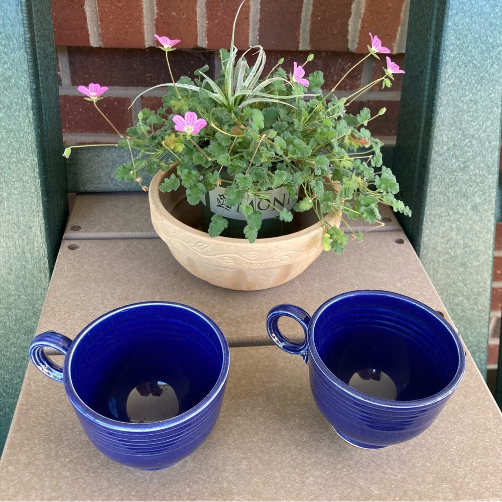 Vintage Cobalt Blue Tea/Coffee Cups